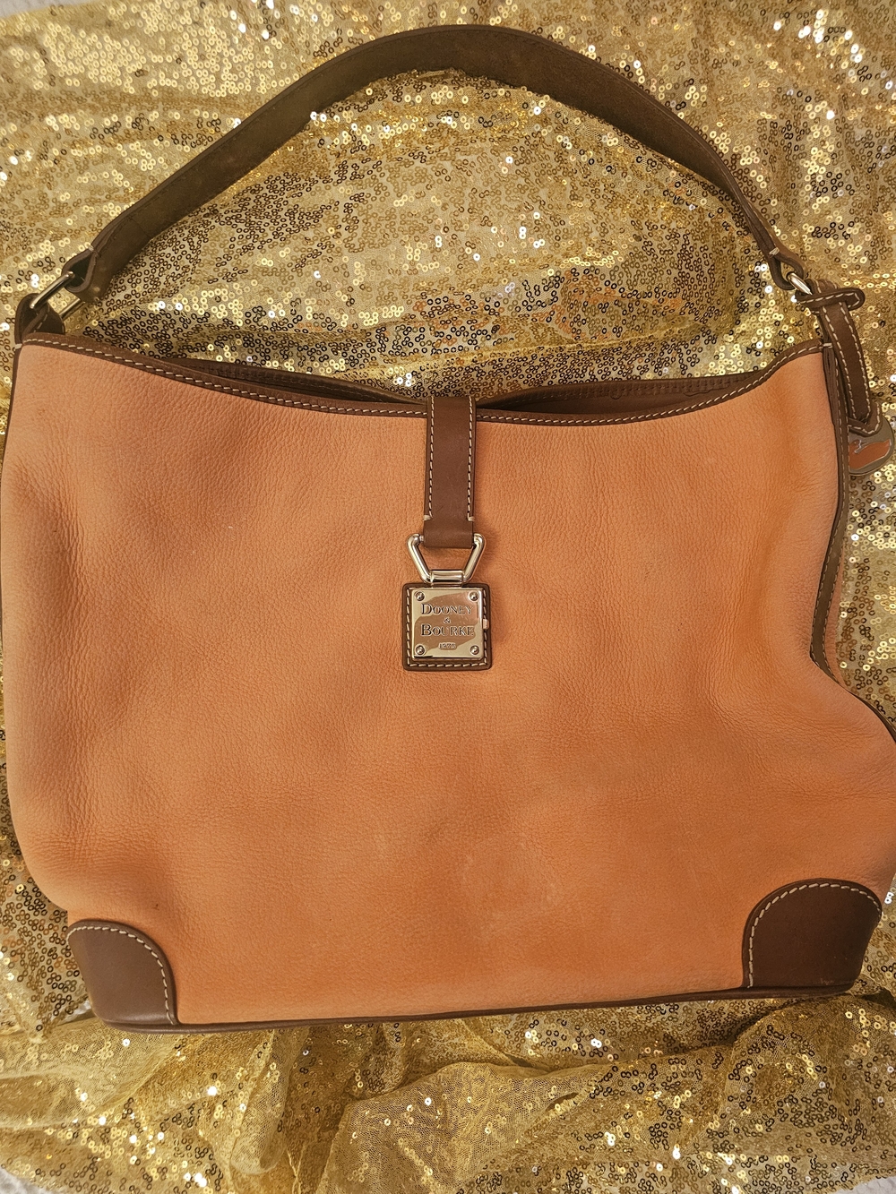 Dooney & Bourke Tan Leather Shoulder Bag